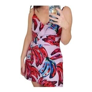 House of Harlow 1960 Banana Print Linen Romper Size XS